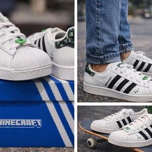 Adidas Superstar x Minecraft Youth 7 Sneakers NWT – Minecraft Collab
